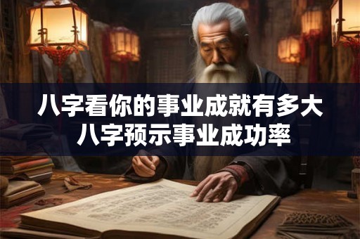 八字看你的事业成就有多大 八字预示事业成功率