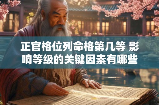 正官格位列命格第几等 影响等级的关键因素有哪些