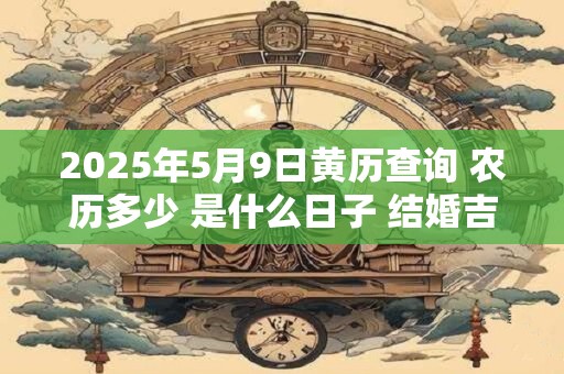 2025年5月9日黄历查询 农历多少 是什么日子 结婚吉时