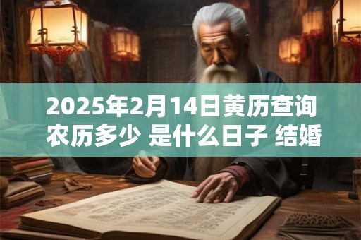 2025年2月14日黄历查询 农历多少 是什么日子 结婚吉时