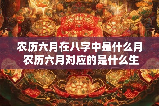 农历六月在八字中是什么月 农历六月对应的是什么生肖