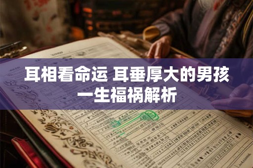 耳相看命运 耳垂厚大的男孩一生福祸解析