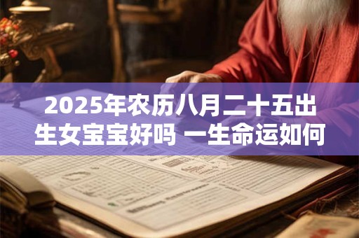2025年农历八月二十五出生女宝宝好吗 一生命运如何