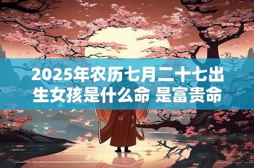 2025年农历七月二十七出生女孩是什么命 是富贵命吗