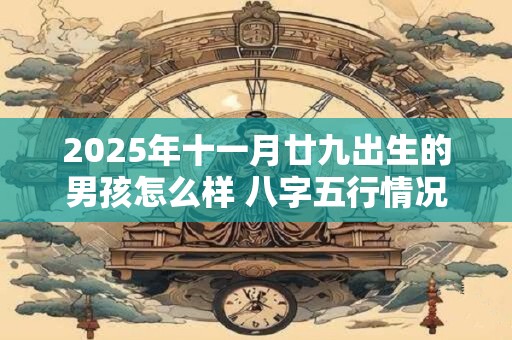 2025年十一月廿九出生的男孩怎么样 八字五行情况 2025年十一月廿九出生的男孩怎么样 八字五行情况