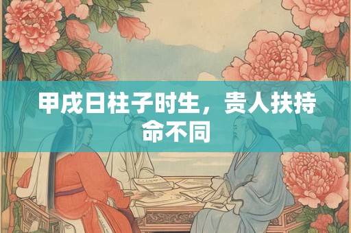 甲戌日柱子时生，贵人扶持命不同