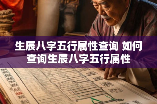 生辰八字五行属性查询 如何查询生辰八字五行属性