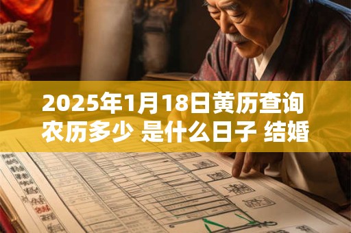 2025年1月18日黄历查询 农历多少 是什么日子 结婚吉时