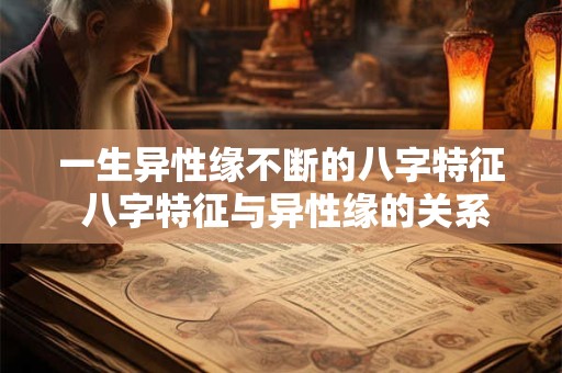 一生异性缘不断的八字特征 八字特征与异性缘的关系