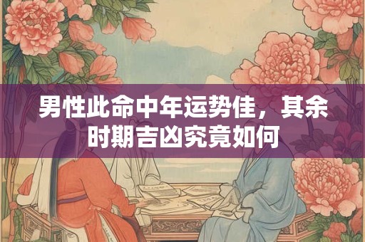 男性此命中年运势佳，其余时期吉凶究竟如何