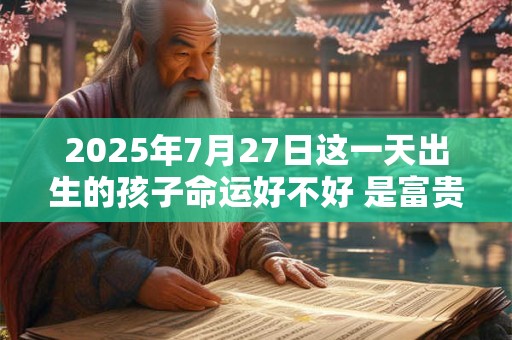 2025年7月27日这一天出生的孩子命运好不好 是富贵命吗