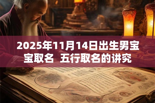 2025年11月14日出生男宝宝取名  五行取名的讲究