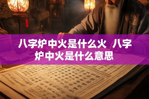 八字炉中火是什么火  八字炉中火是什么意思