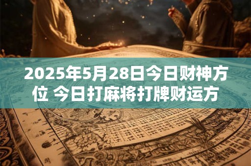 2025年5月28日今日财神方位 今日打麻将打牌财运方位！
