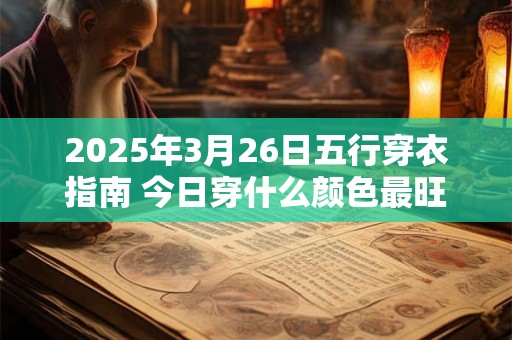 2025年3月26日五行穿衣指南 今日穿什么颜色最旺运