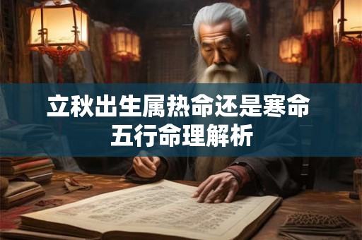 立秋出生属热命还是寒命 五行命理解析