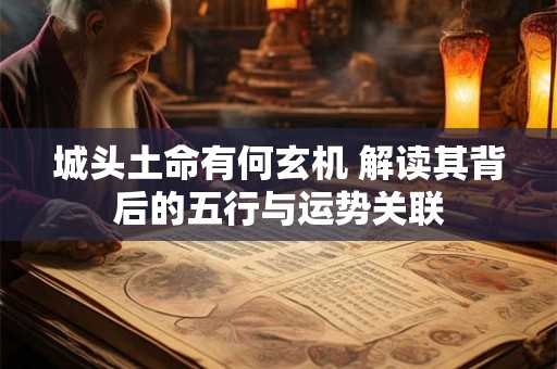城头土命有何玄机 解读其背后的五行与运势关联