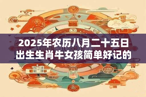 2025年农历八月二十五日出生生肖牛女孩简单好记的名字