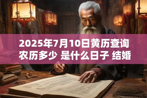 2025年7月10日黄历查询 农历多少 是什么日子 结婚吉时