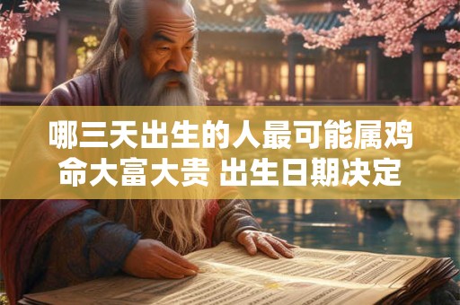 哪三天出生的人最可能属鸡命大富大贵 出生日期决定富贵命