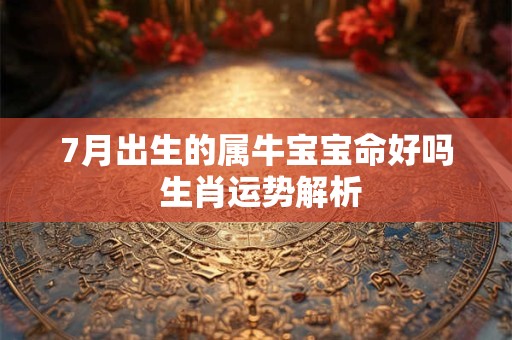 7月出生的属牛宝宝命好吗 生肖运势解析