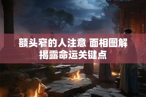 额头窄的人注意 面相图解揭露命运关键点