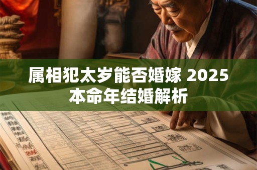 属相犯太岁能否婚嫁 2025本命年结婚解析