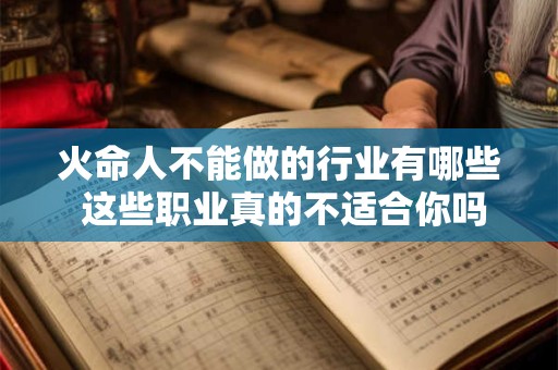 火命人不能做的行业有哪些 这些职业真的不适合你吗