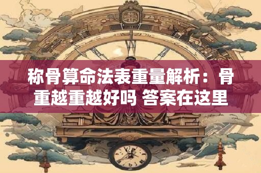 称骨算命法表重量解析：骨重越重越好吗 答案在这里
