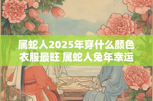 属蛇人2026年穿什么颜色衣服最旺 属蛇人兔年幸运色是什么 属蛇人2026年穿什么颜色衣服最旺 属蛇人兔年幸运色是什么