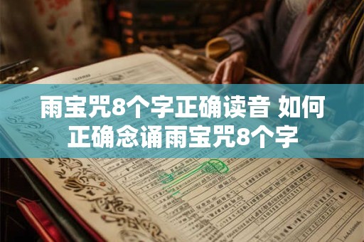 雨宝咒8个字正确读音 如何正确念诵雨宝咒8个字