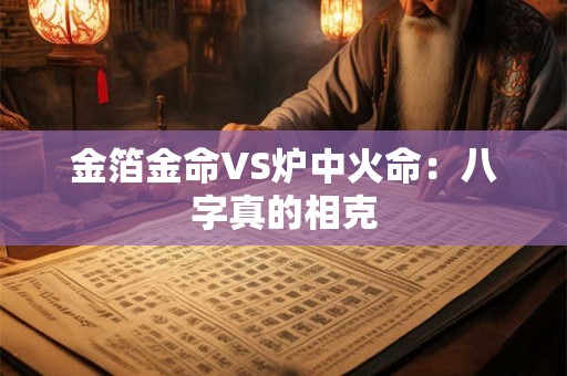 金箔金命VS炉中火命：八字真的相克