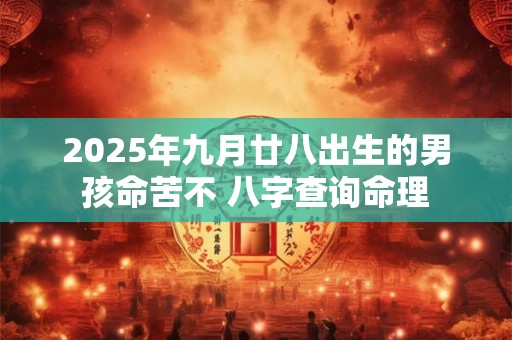 2026年九月廿八出生的男孩命苦不 八字查询命理