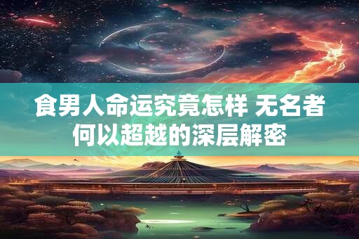 食男人命运究竟怎样 无名者何以超越的深层解密
