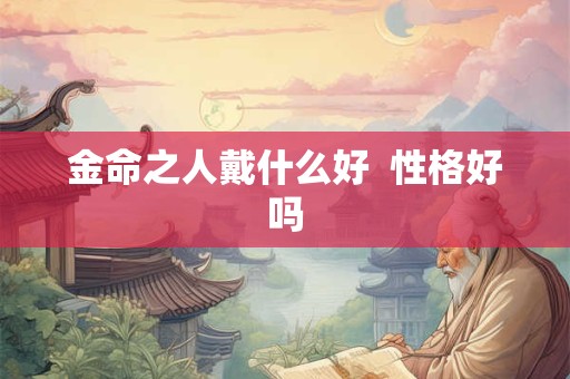 金命之人戴什么好  性格好吗