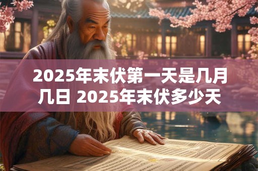 2025年末伏第一天是几月几日 2025年末伏多少天