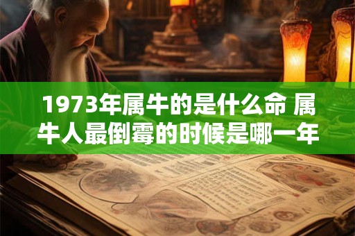 1973年属牛的是什么命 属牛人最倒霉的时候是哪一年