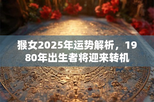 猴女2025年运势解析，1980年出生者将迎来转机