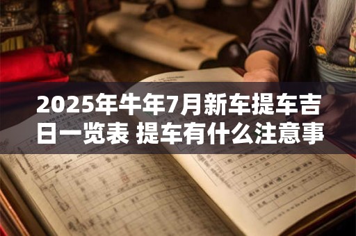 2025年牛年7月新车提车吉日一览表 提车有什么注意事项