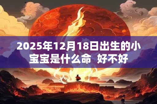 2025年12月18日出生的小宝宝是什么命  好不好
