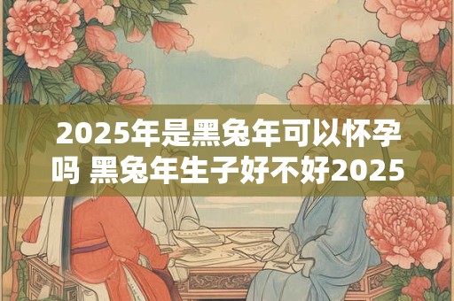 2026年是黑兔年可以怀孕吗 黑兔年生子好不好2026