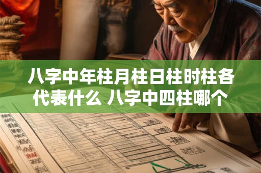 八字中年柱月柱日柱时柱各代表什么 八字中四柱哪个最重要