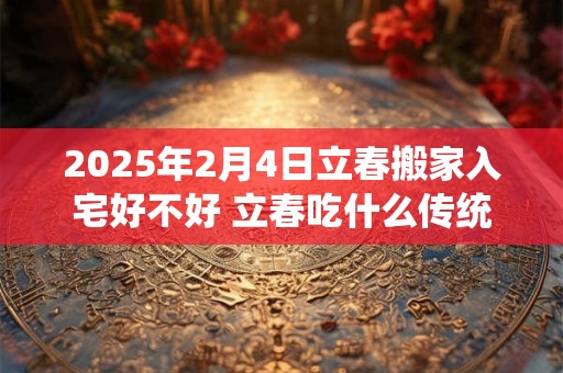 2025年2月4日立春搬家入宅好不好 立春吃什么传统食物