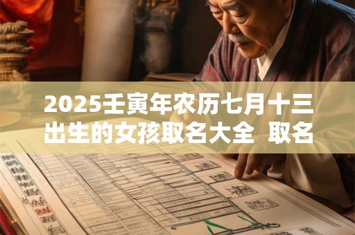 2025壬寅年农历七月十三出生的女孩取名大全  取名精选字