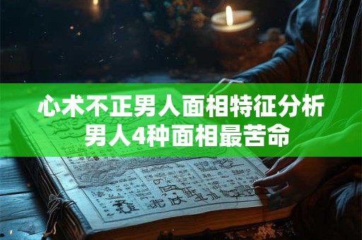 心术不正男人面相特征分析  男人4种面相最苦命