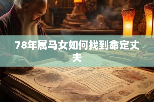 78年属马女如何找到命定丈夫