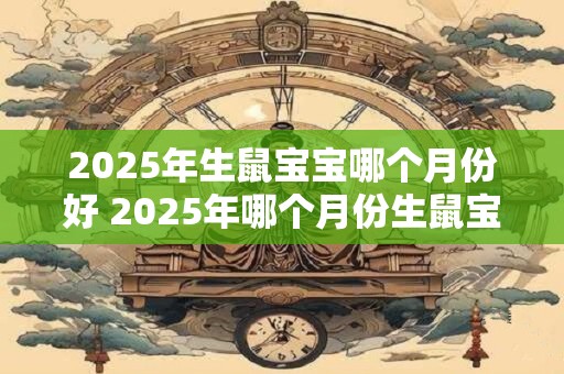 2025年生鼠宝宝哪个月份好 2025年哪个月份生鼠宝宝最好