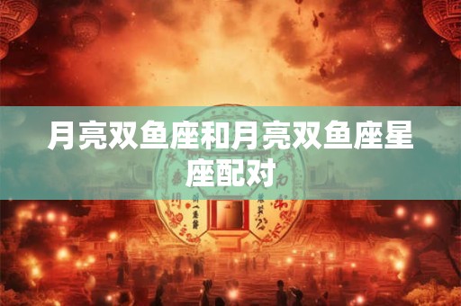 月亮双鱼座和月亮双鱼座星座配对