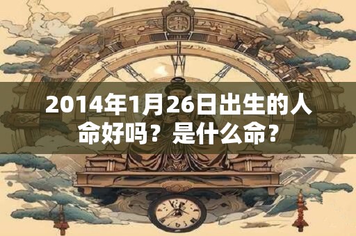 2014年1月26日出生的人命好吗？是什么命？