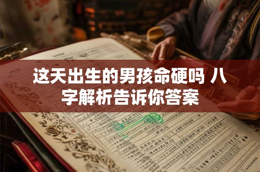 这天出生的男孩命硬吗 八字解析告诉你答案